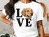 Love Golden Retriever Graphic White Shirt product