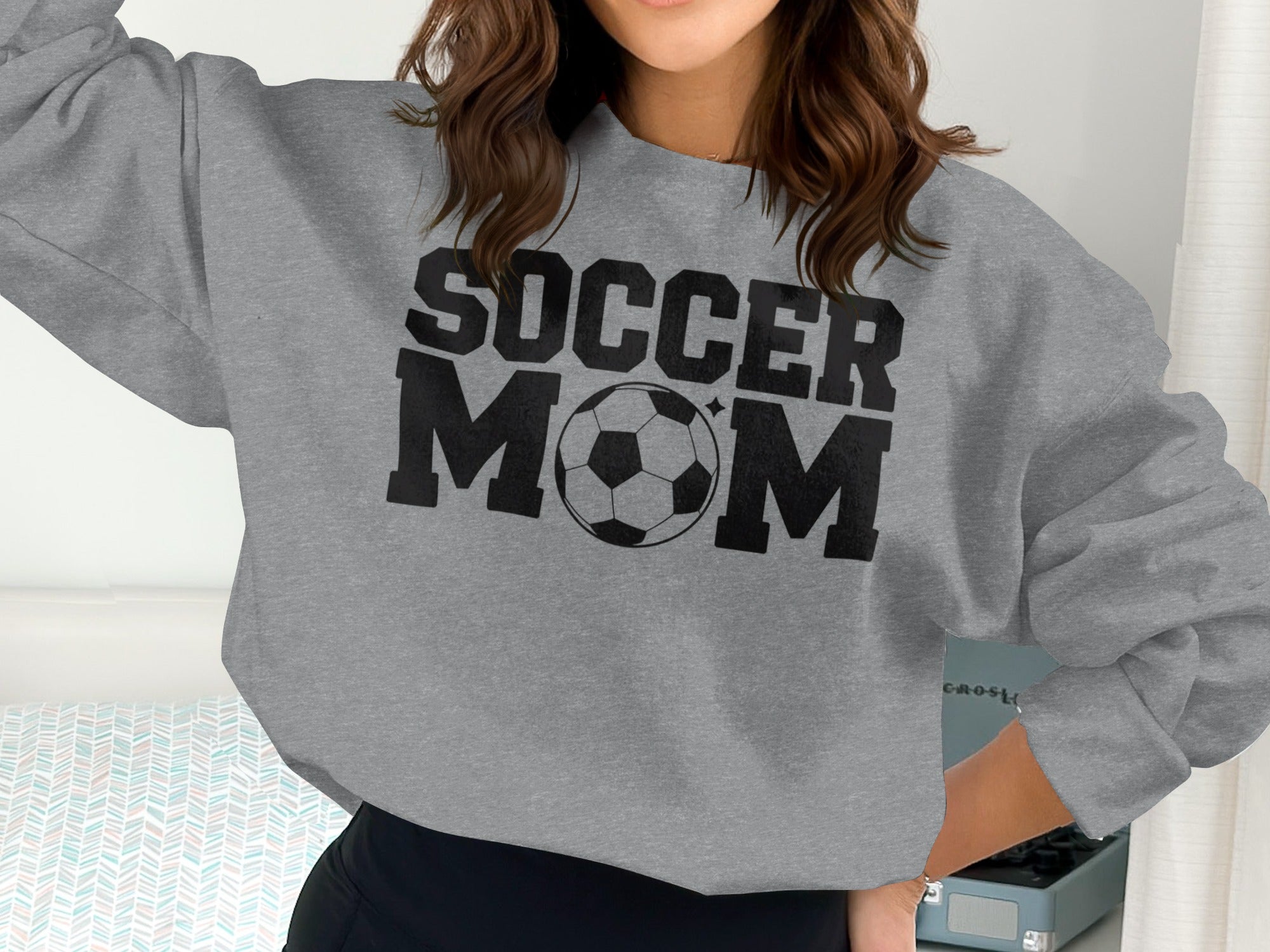 Soccer Mom Graphic Long Sleeve Sweatshirt product