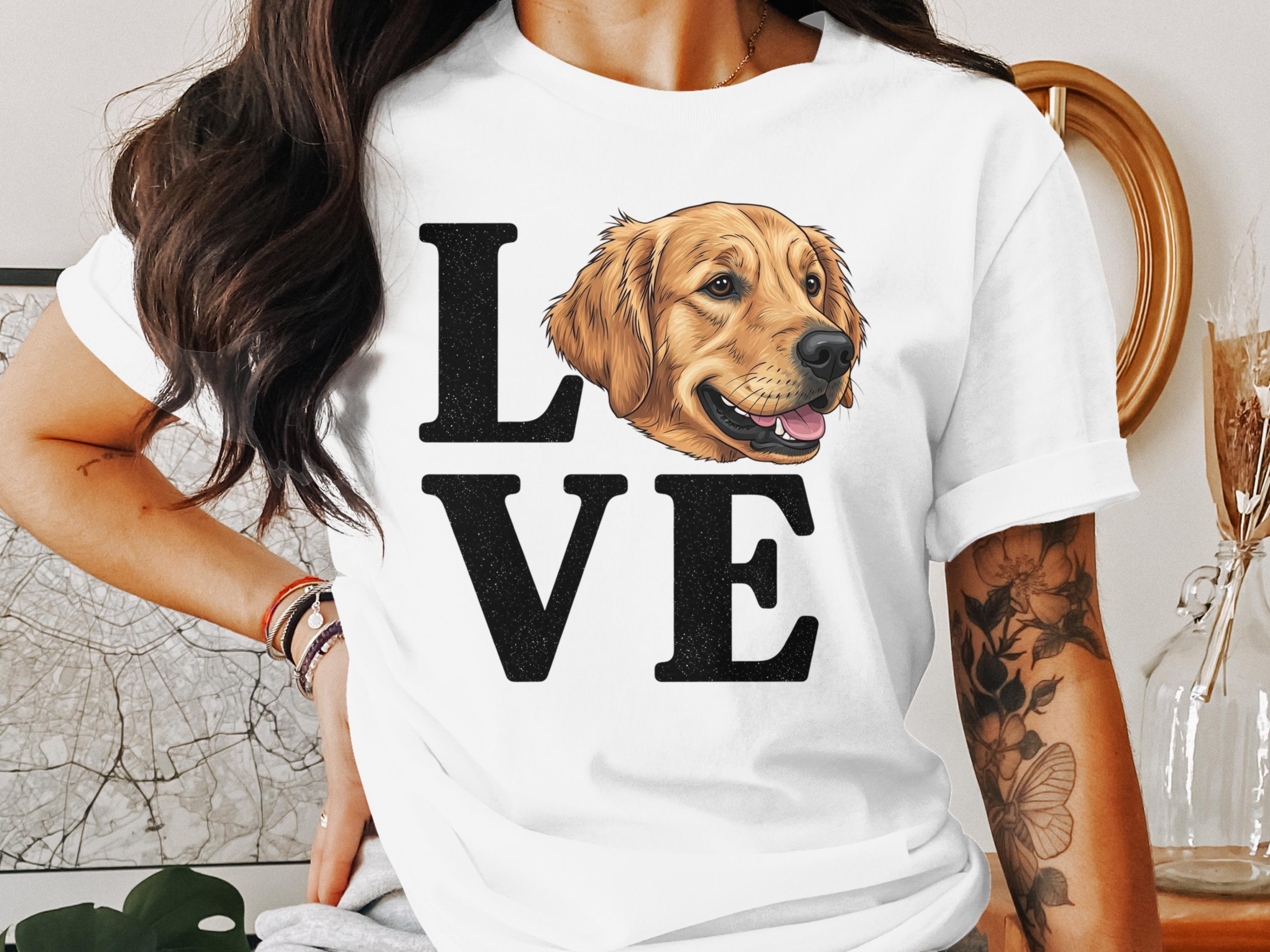 Love Golden Retriever Dog Graphic T-Shirt product