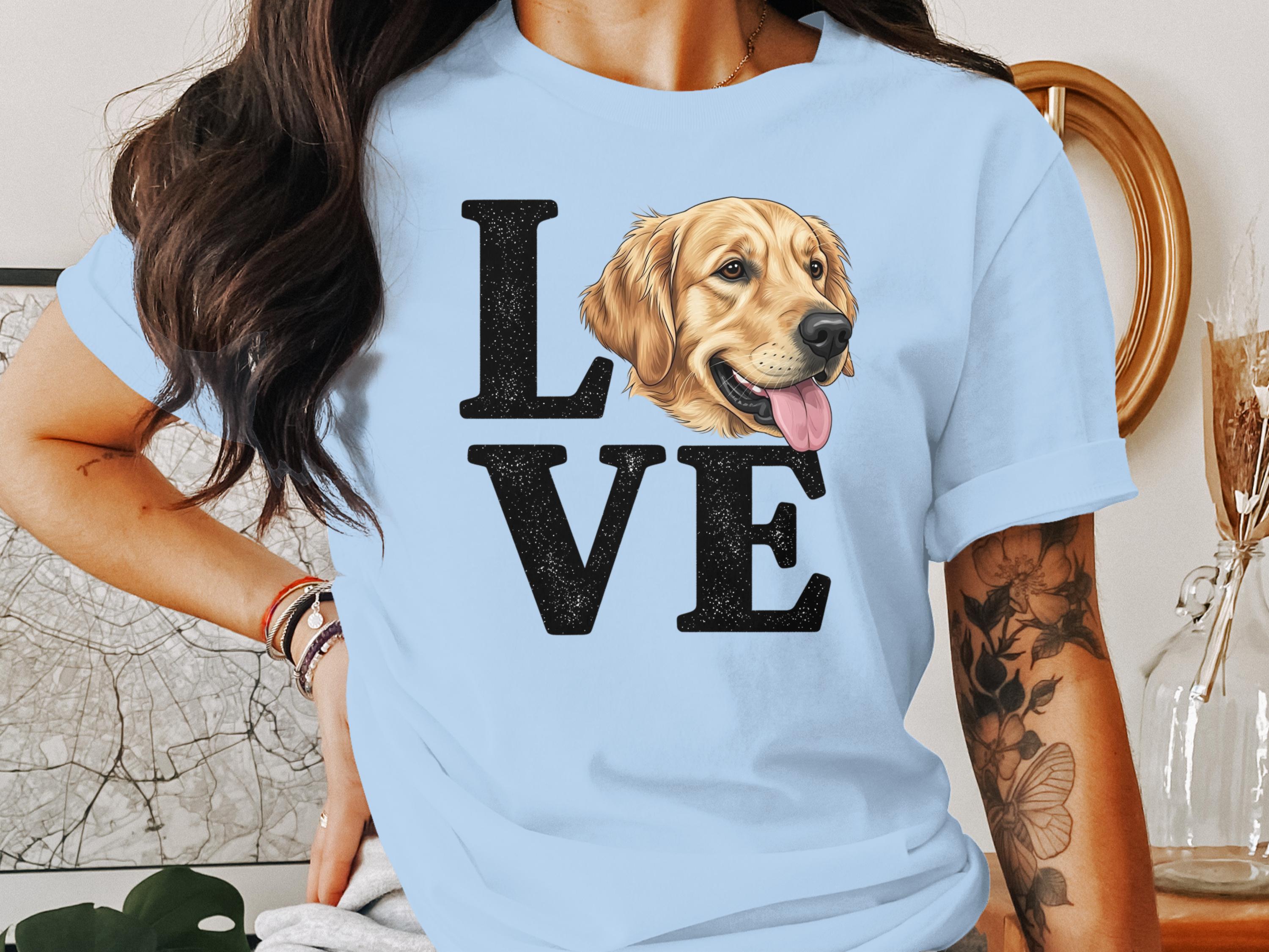 Love Golden Retriever Graphic Short Sleeve Shirt product