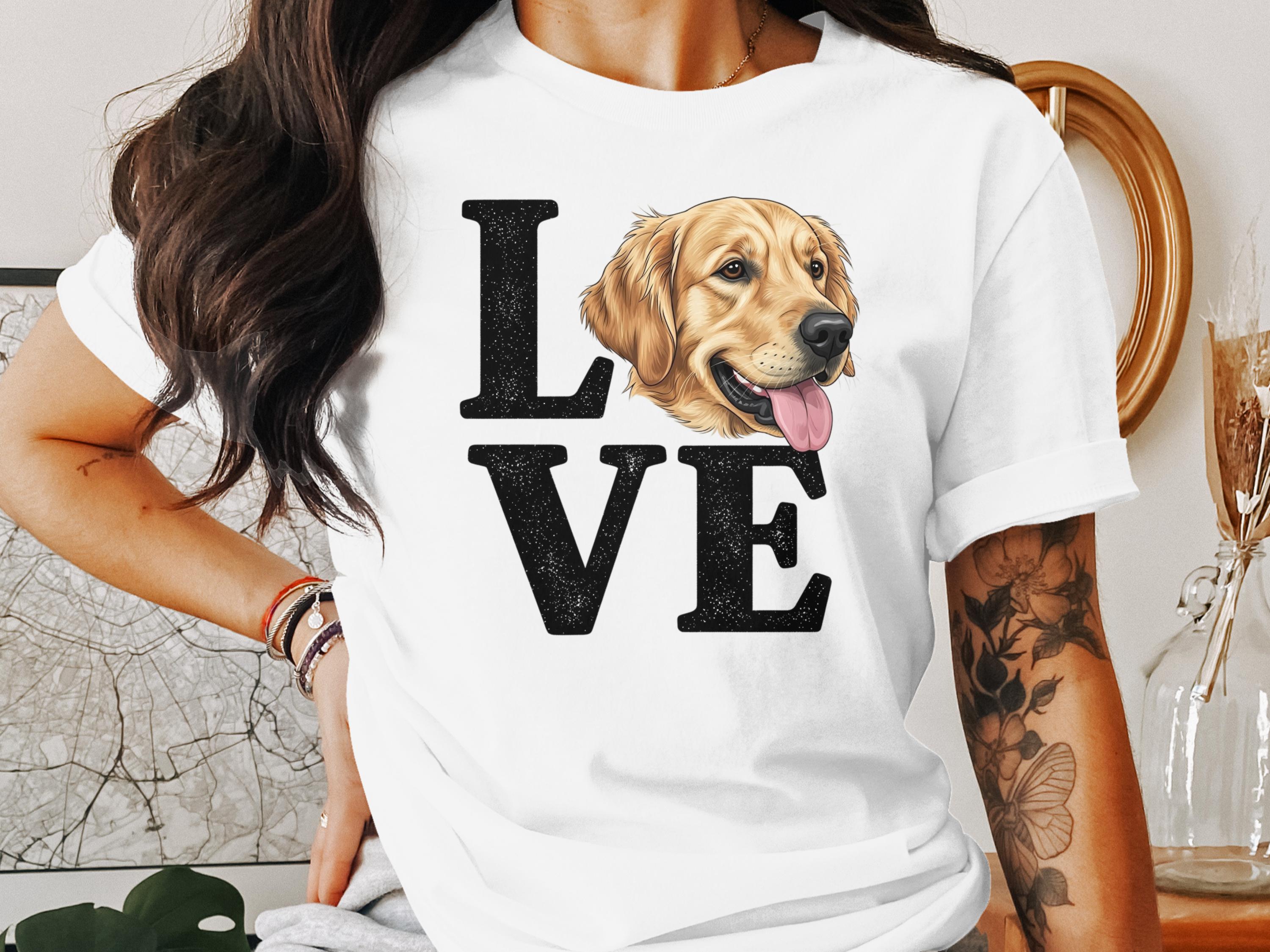 Golden Retriever Love Graphic Tee Shirt product type