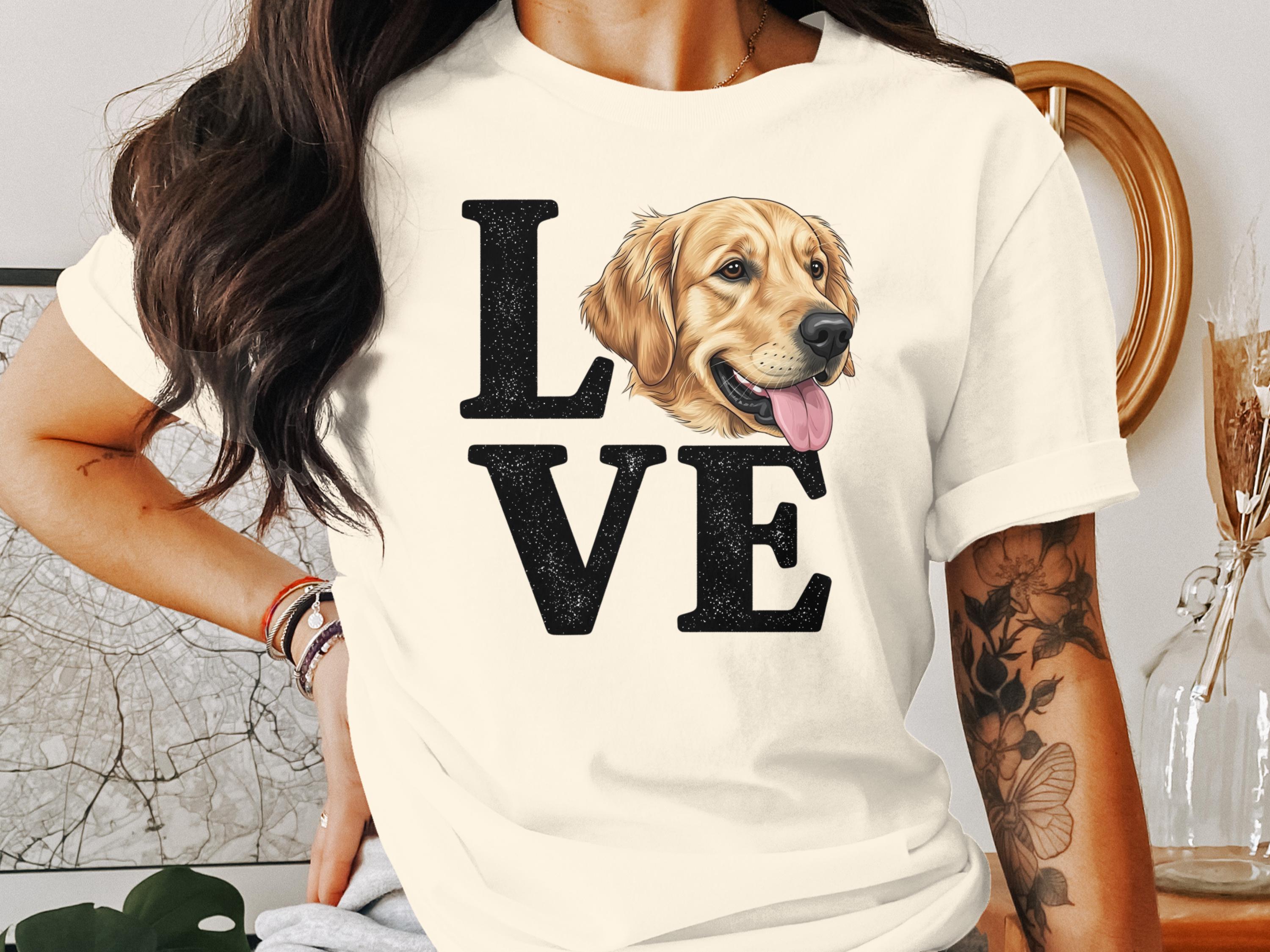 Love Golden Retriever Graphic Tee Shirt product type